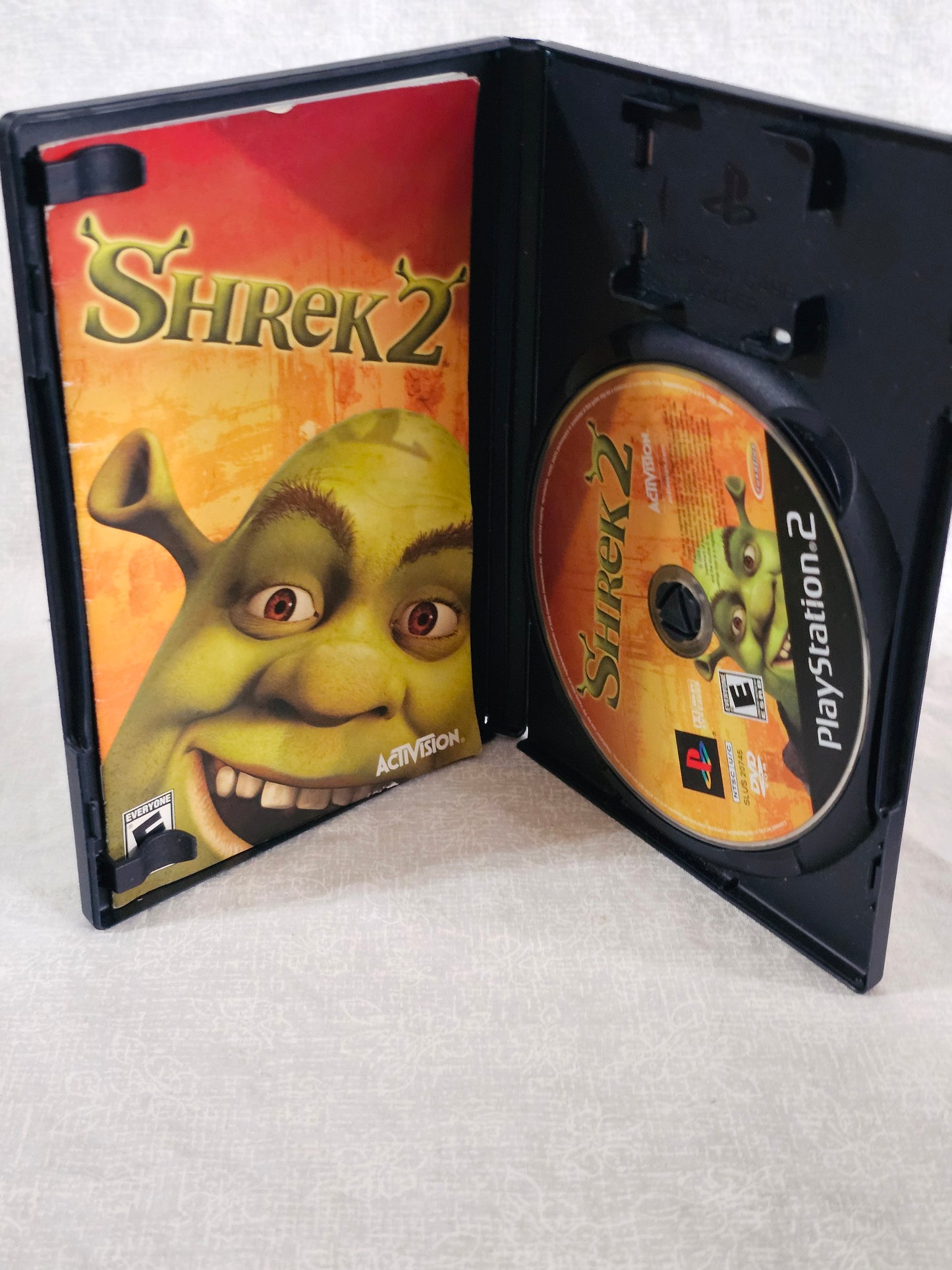 Shrek 2 Sony PlayStation 2 PS2 2004 Complete Black Label 1st Print - Case Manual Disc - Tested & Works - DreamWorks Game