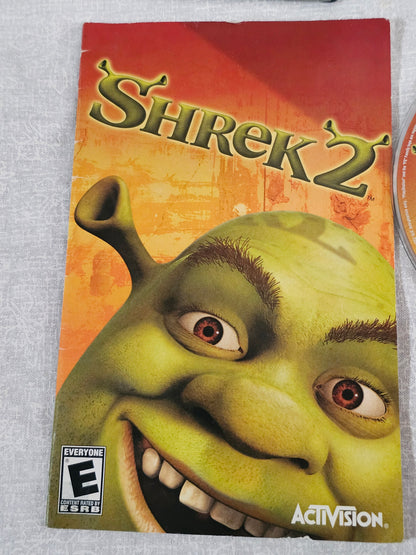 Shrek 2 Sony PlayStation 2 PS2 2004 Complete Black Label 1st Print - Case Manual Disc - Tested & Works - DreamWorks Game