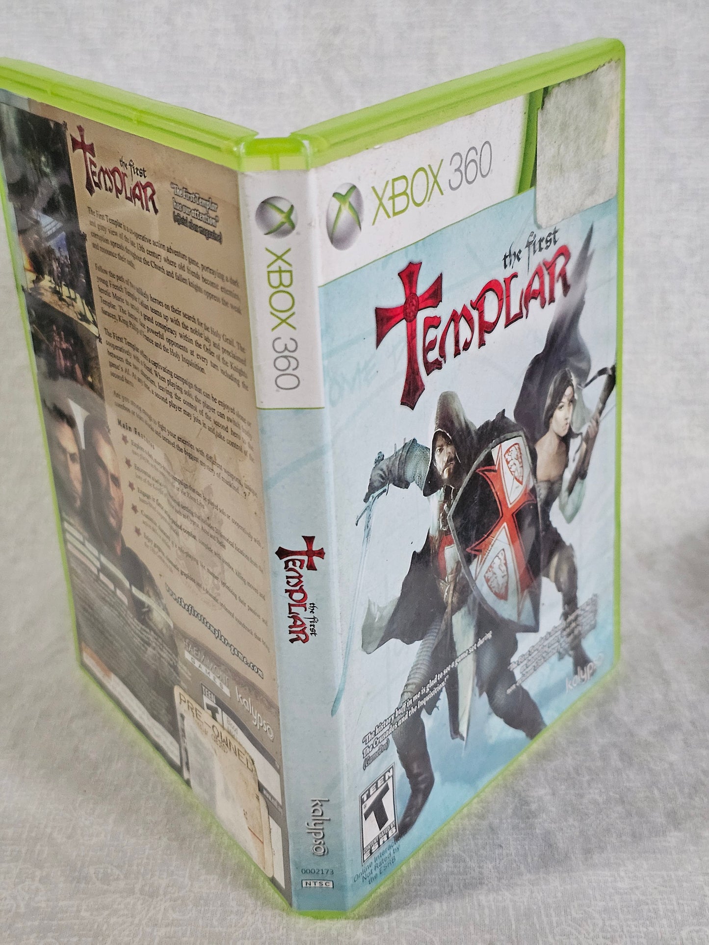 The First Templar Microsoft Xbox 360 2011 Disc Good Tested Case Good - Action Adventure Game - Co-op - Kalypso Media - No Manual