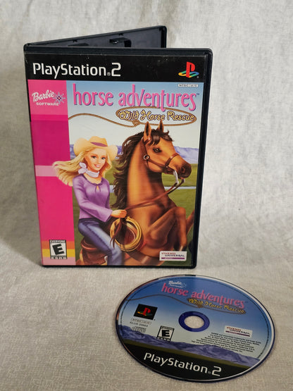 Barbie Horse Adventures Wild Horse Rescue PS2 PlayStation 2 2003 Y2K - Disc Good Tested - Case Good - No Manual - Barbie Game
