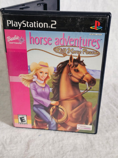 Barbie Horse Adventures Wild Horse Rescue PS2 PlayStation 2 2003 Y2K - Disc Good Tested - Case Good - No Manual - Barbie Game