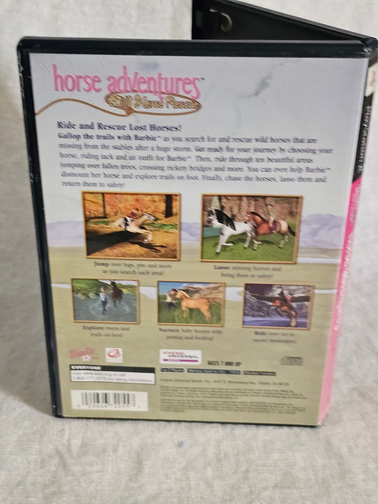 Barbie Horse Adventures Wild Horse Rescue PS2 PlayStation 2 2003 Y2K - Disc Good Tested - Case Good - No Manual - Barbie Game
