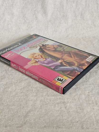 Barbie Horse Adventures Wild Horse Rescue PS2 PlayStation 2 2003 Y2K - Disc Good Tested - Case Good - No Manual - Barbie Game