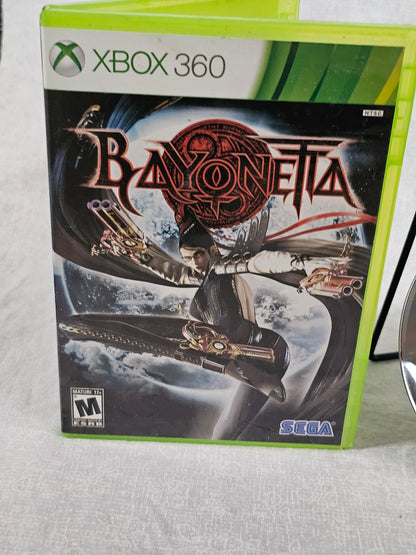Bayonetta Xbox 360 2010 Disc Good Tested Action Game PlatinumGames Sega Witch Combat Hack Slash Collector NTSC Climax Umbra Heaven
