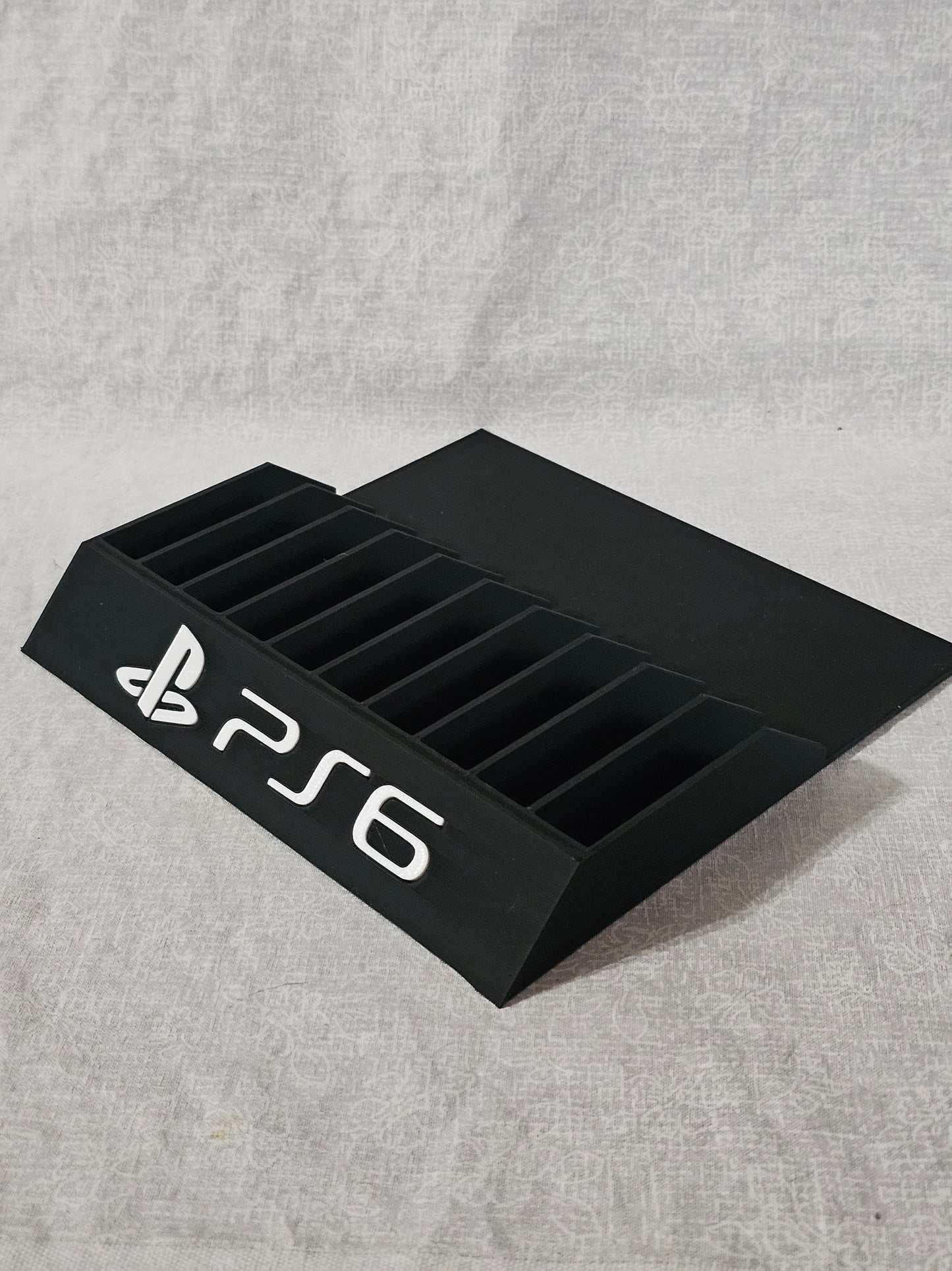 PlayStation 6 Holder Holds 10 Games Sony Storage Display PS6 Desktop Shelf Organizer Rack Stand Acrylic Transparent Collection Showcase