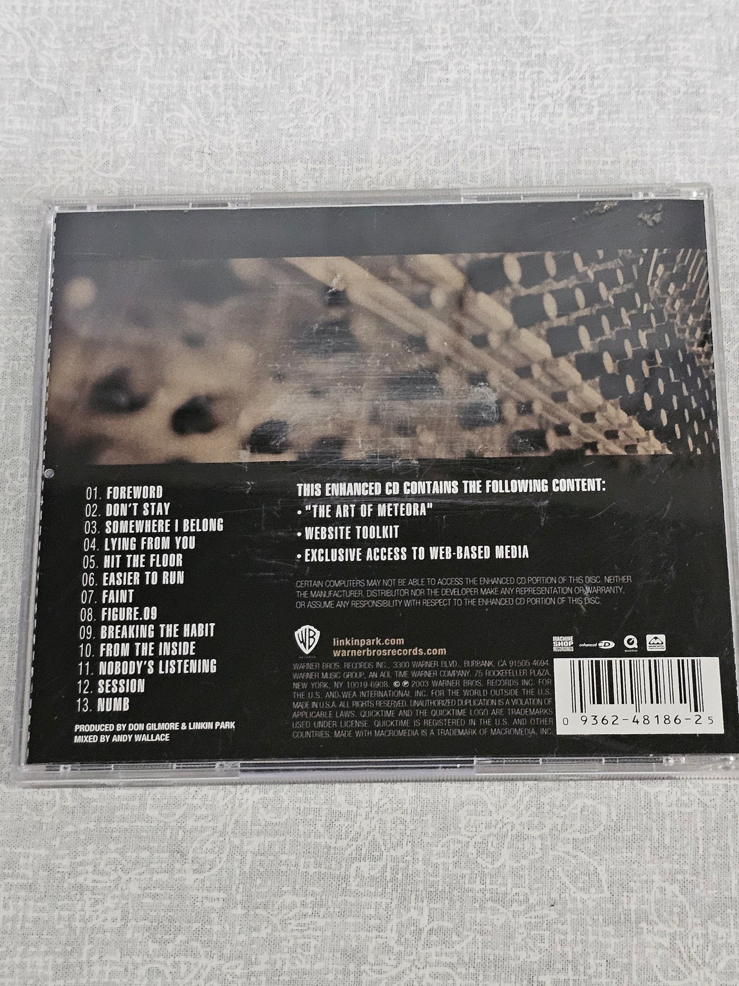 Linkin Park: Meteora Music CD Album 2003 Y2K Retro Goth With Registration Card