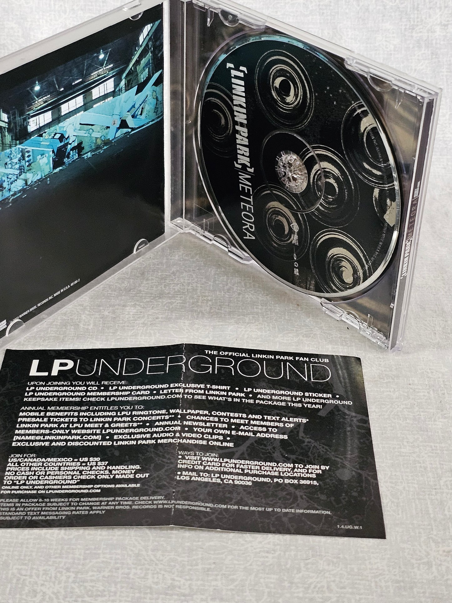 Linkin Park: Meteora Music CD Album 2003 Y2K Retro Goth With Registration Card