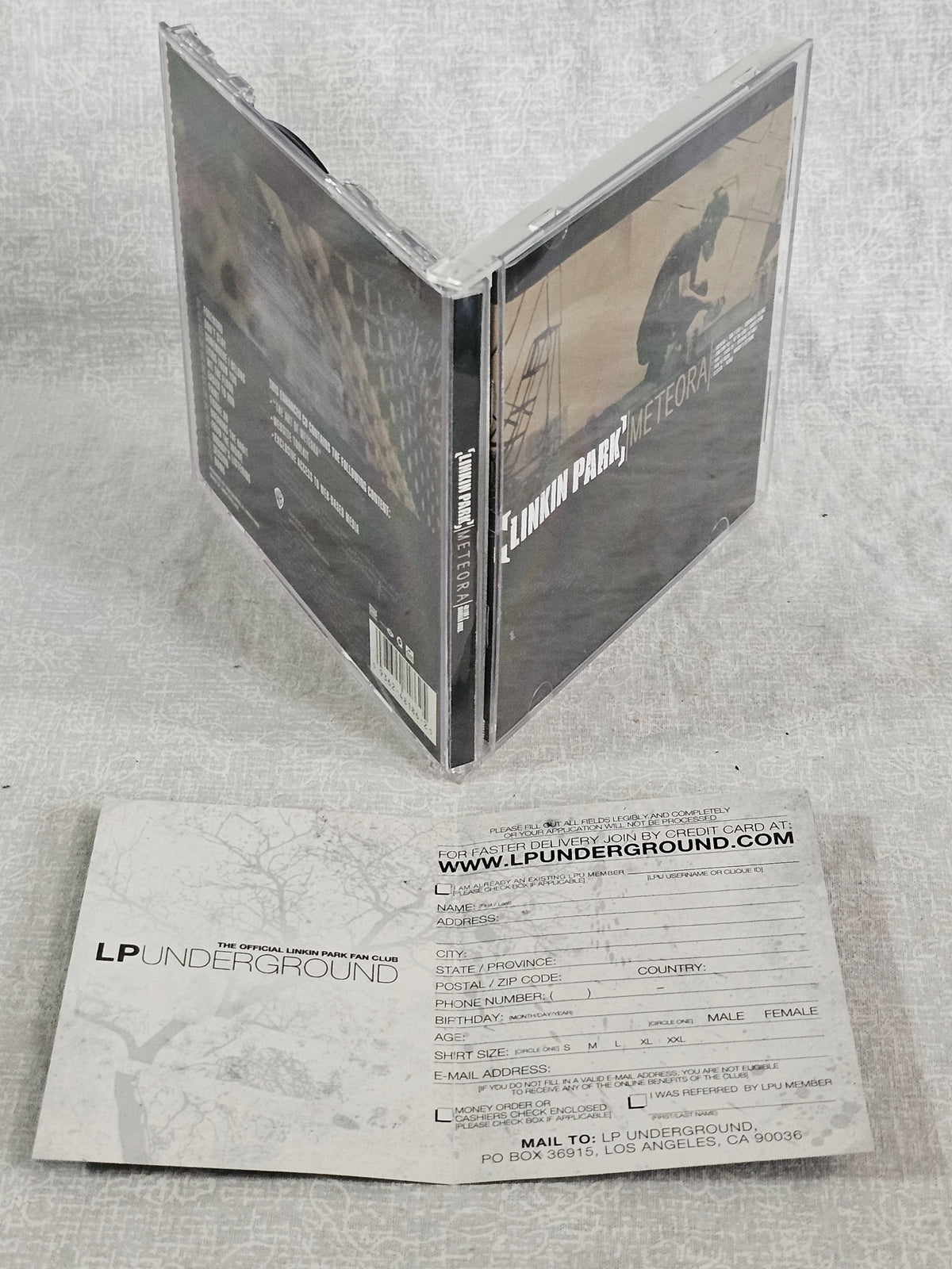 Linkin Park: Meteora Music CD Album 2003 Y2K Retro Goth With Registration Card