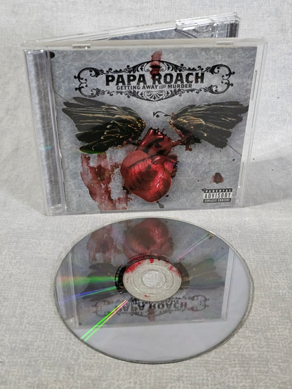 Papa Roach Getting Away Murder PA CD 2004 Geffen Records Alt Rock Scars Last Resort Tested Collector Original Pressing Edition