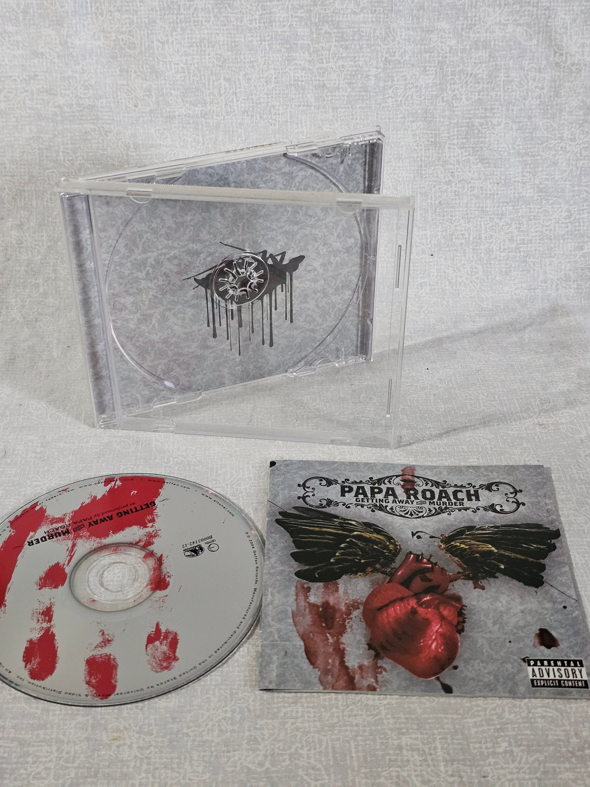 Papa Roach Getting Away Murder PA CD 2004 Geffen Records Alt Rock Scars Last Resort Tested Collector Original Pressing Edition