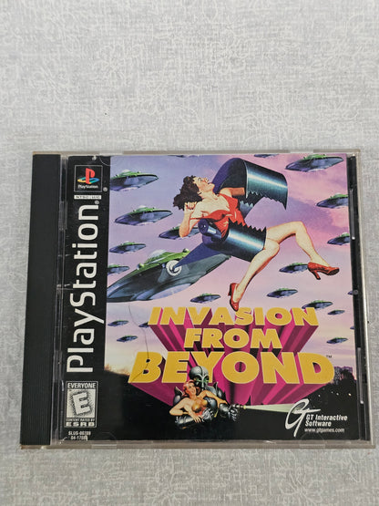 Invasion From Beyond PS1 PlayStation 1 Complete CIB Disc Good Tested Retro Game Sci Fi Shooter GT Interactive 1998 Collector Edition Box Manual