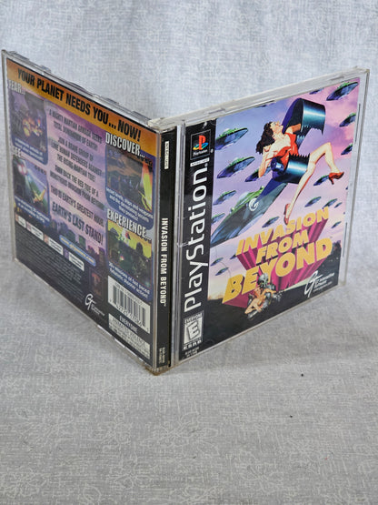 Invasion From Beyond PS1 PlayStation 1 Complete CIB Disc Good Tested Retro Game Sci Fi Shooter GT Interactive 1998 Collector Edition Box Manual