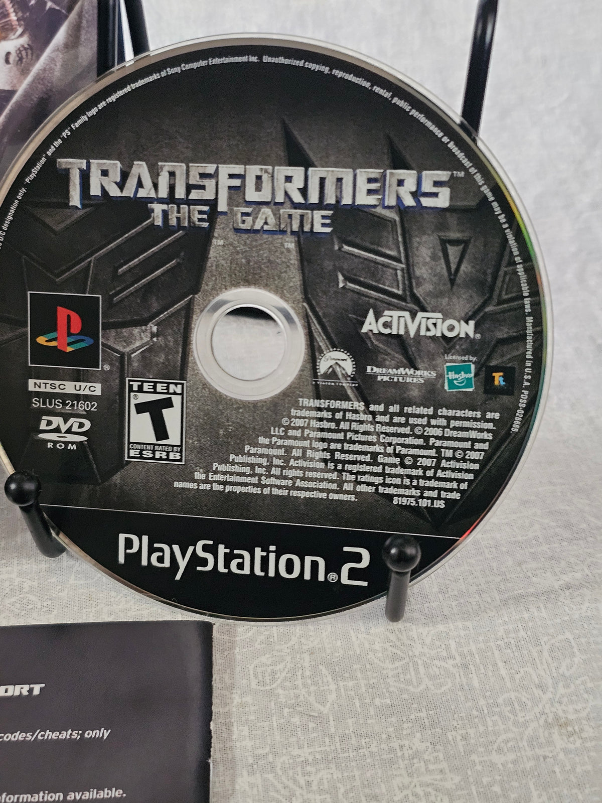 Transformers The Game PS2 PlayStation 2 2007 Activision Disc Complete Tested Movie Tie Autobots Decepticons Collector Edition Action Adventure