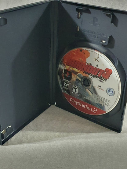 Burnout 3 Takedown Sony PlayStation 2 PS2 Tested Working Racing Game 2004 EA Criterion Crash Mode Collector Complete Red Label Greatest Hits