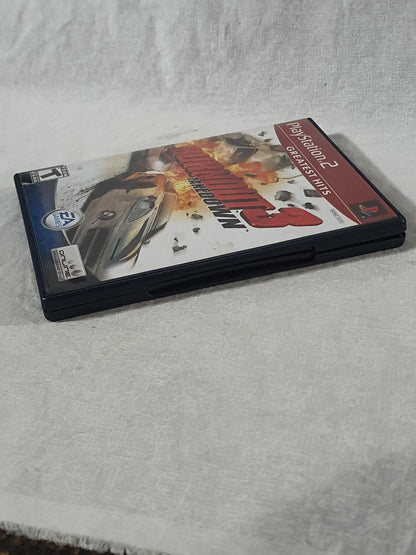 Burnout 3 Takedown Sony PlayStation 2 PS2 Tested Working Racing Game 2004 EA Criterion Crash Mode Collector Complete Red Label Greatest Hits