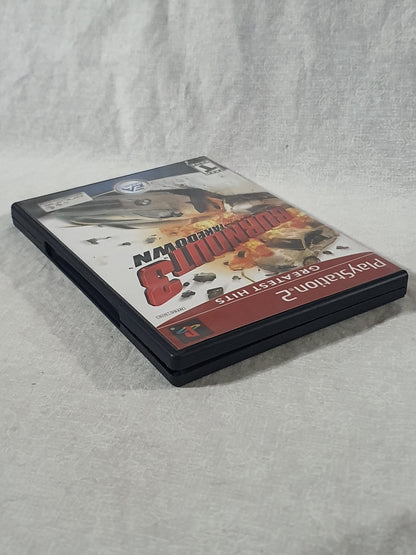 Burnout 3 Takedown Sony PlayStation 2 PS2 Tested Working Racing Game 2004 EA Criterion Crash Mode Collector Complete Red Label Greatest Hits