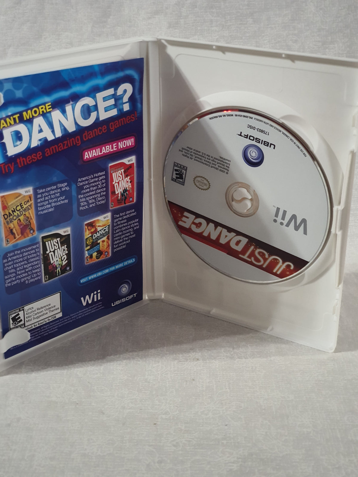 Just Dance Wii Disc Very Good Tested Nintendo 2009 Party Game Ubisoft Original Rhythm Music Collector Edition Family Fun Complete Case