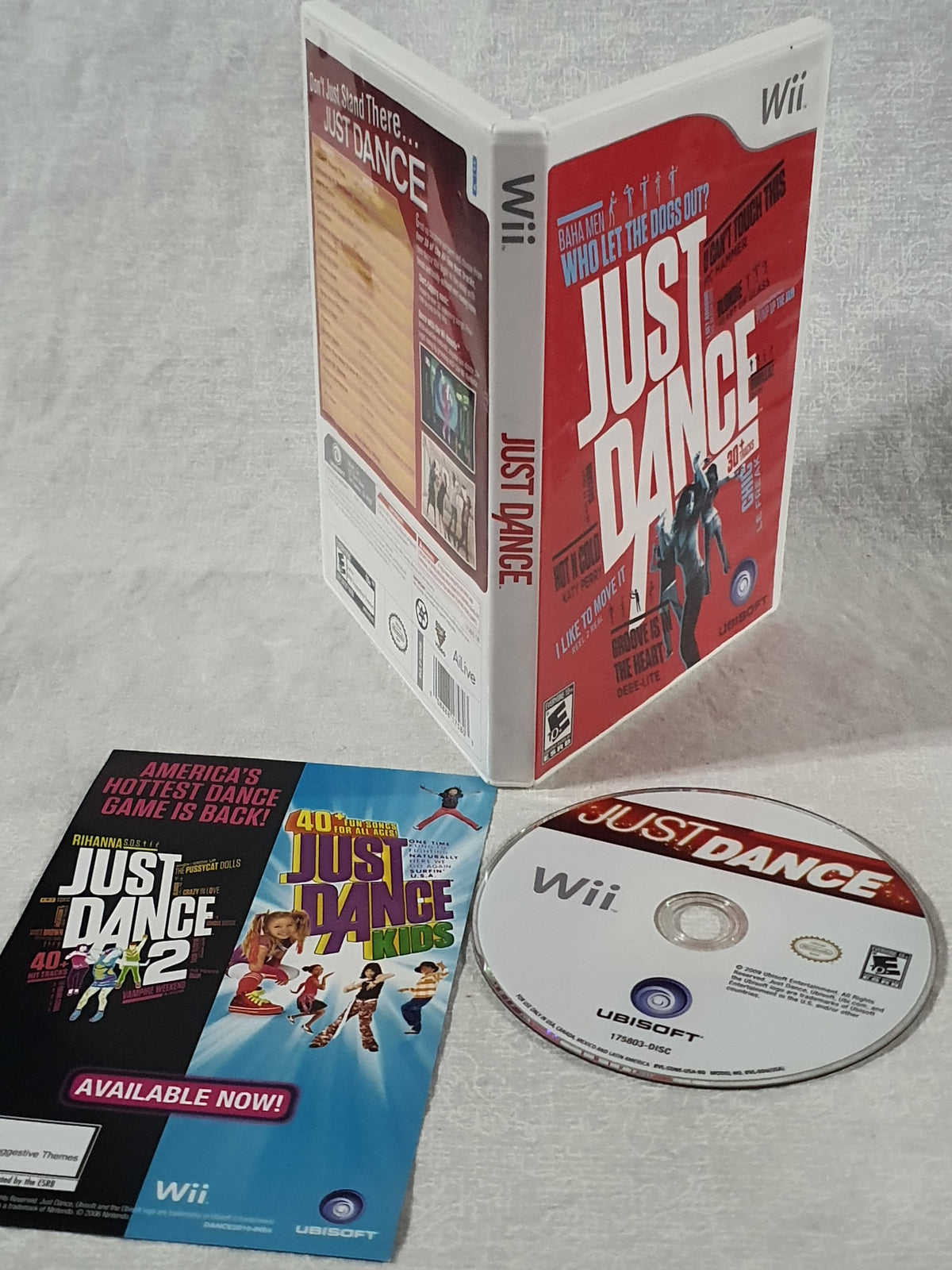 Just Dance Wii Disc Very Good Tested Nintendo 2009 Party Game Ubisoft Original Rhythm Music Collector Edition Family Fun Complete Case