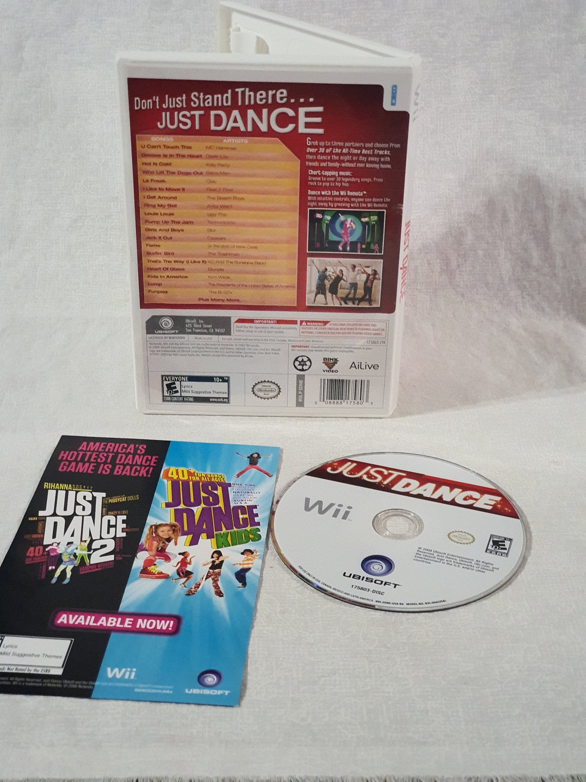 Just Dance Wii Disc Very Good Tested Nintendo 2009 Party Game Ubisoft Original Rhythm Music Collector Edition Family Fun Complete Case