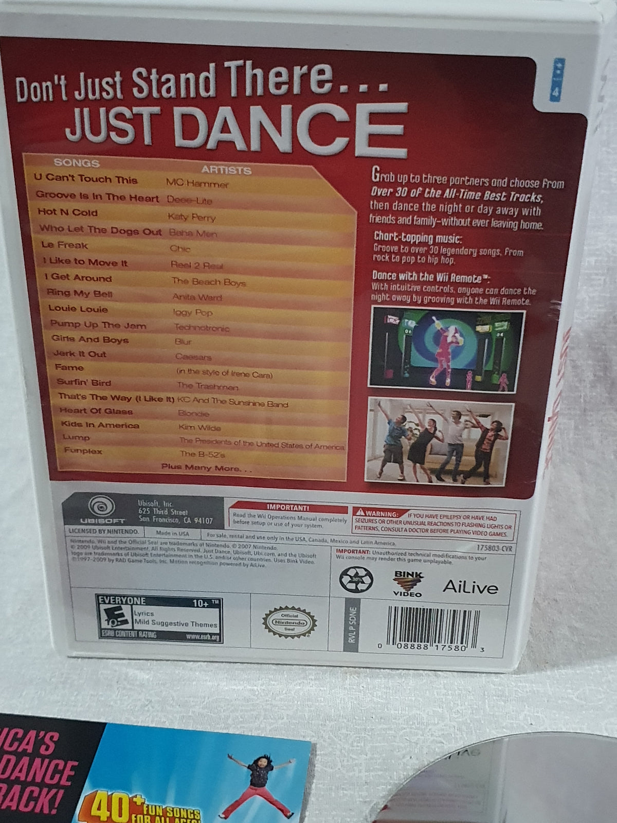 Just Dance Wii Disc Very Good Tested Nintendo 2009 Party Game Ubisoft Original Rhythm Music Collector Edition Family Fun Complete Case