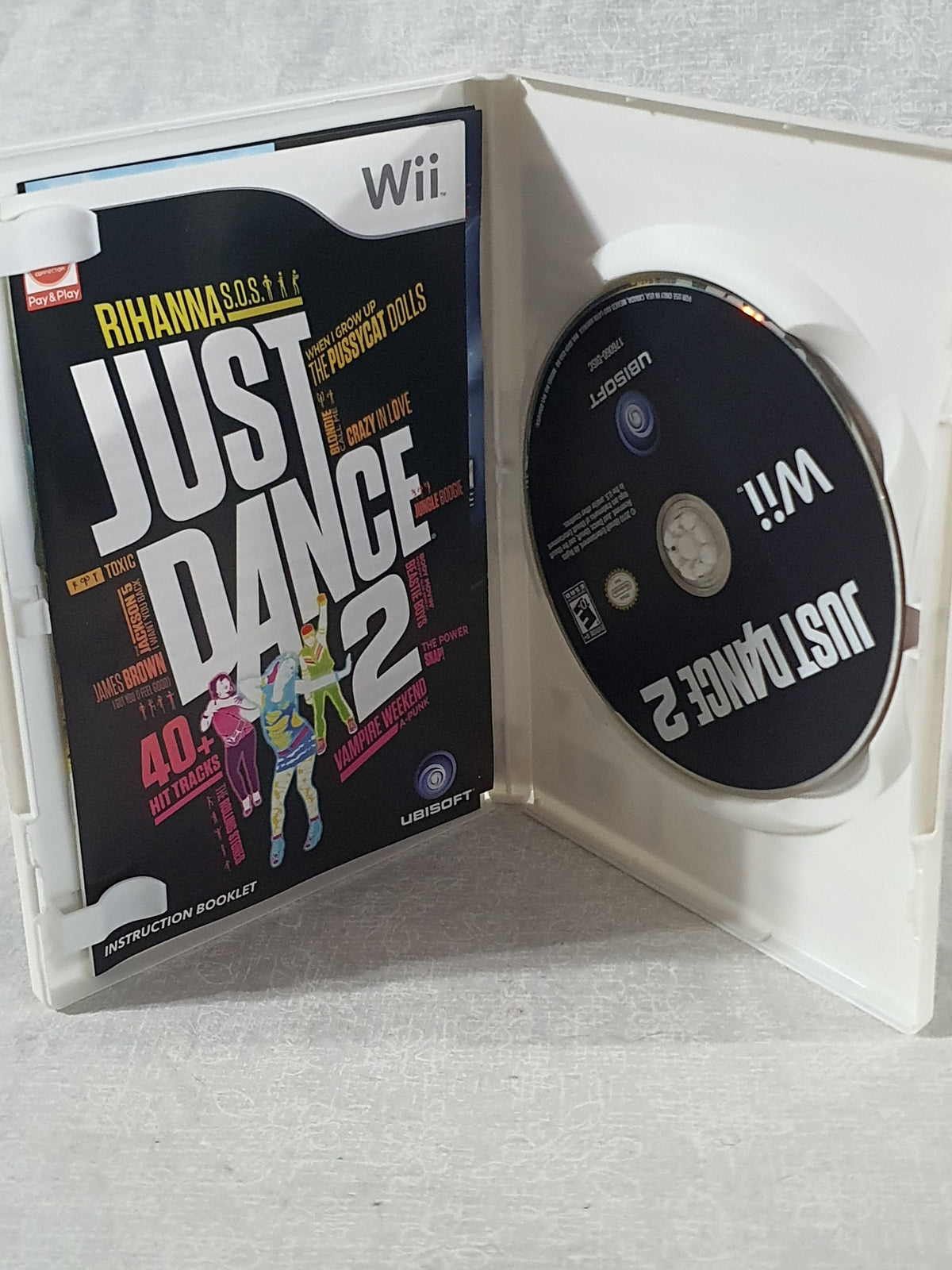 Just Dance 2 Wii Nintendo 2010 Party Game Disc Very Good Tested Ubisoft Sequel Rhythm Music Family Fun Collector Edition Complete Original Case