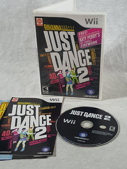 Just Dance 2 Wii Nintendo 2010 Party Game Disc Very Good Tested Ubisoft Sequel Rhythm Music Family Fun Collector Edition Complete Original Case