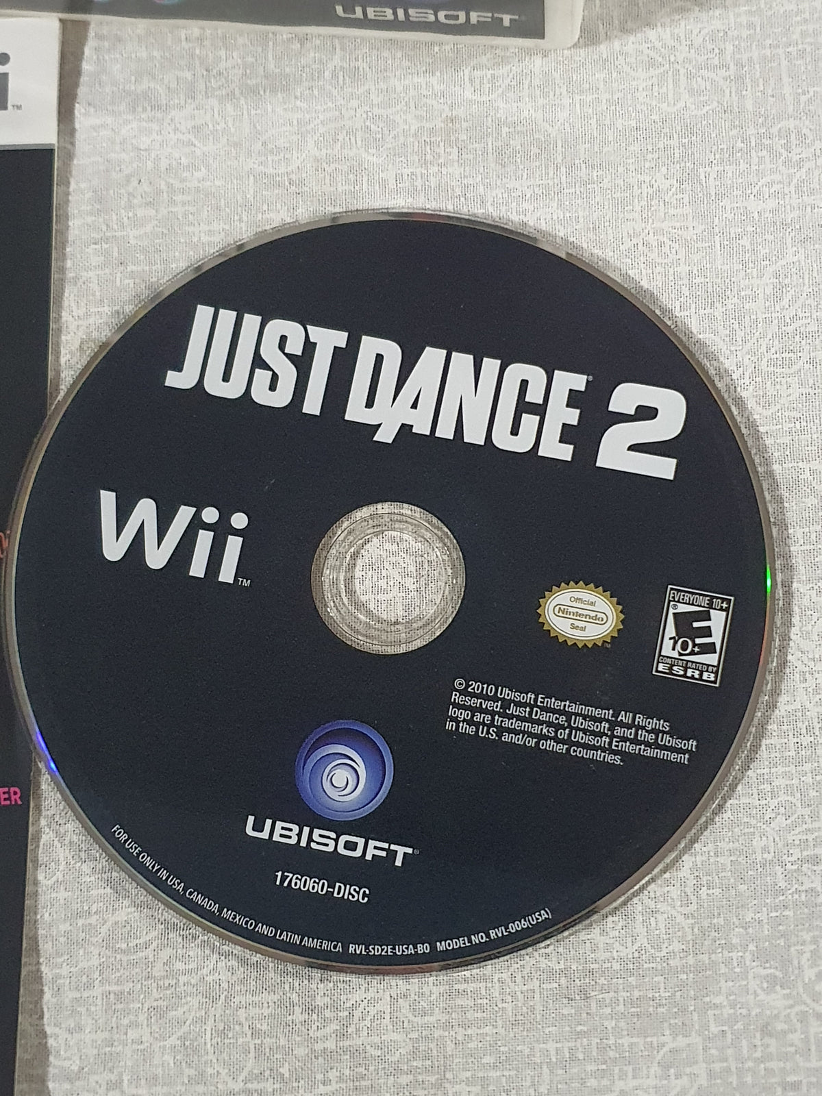 Just Dance 2 Wii Nintendo 2010 Party Game Disc Very Good Tested Ubisoft Sequel Rhythm Music Family Fun Collector Edition Complete Original Case