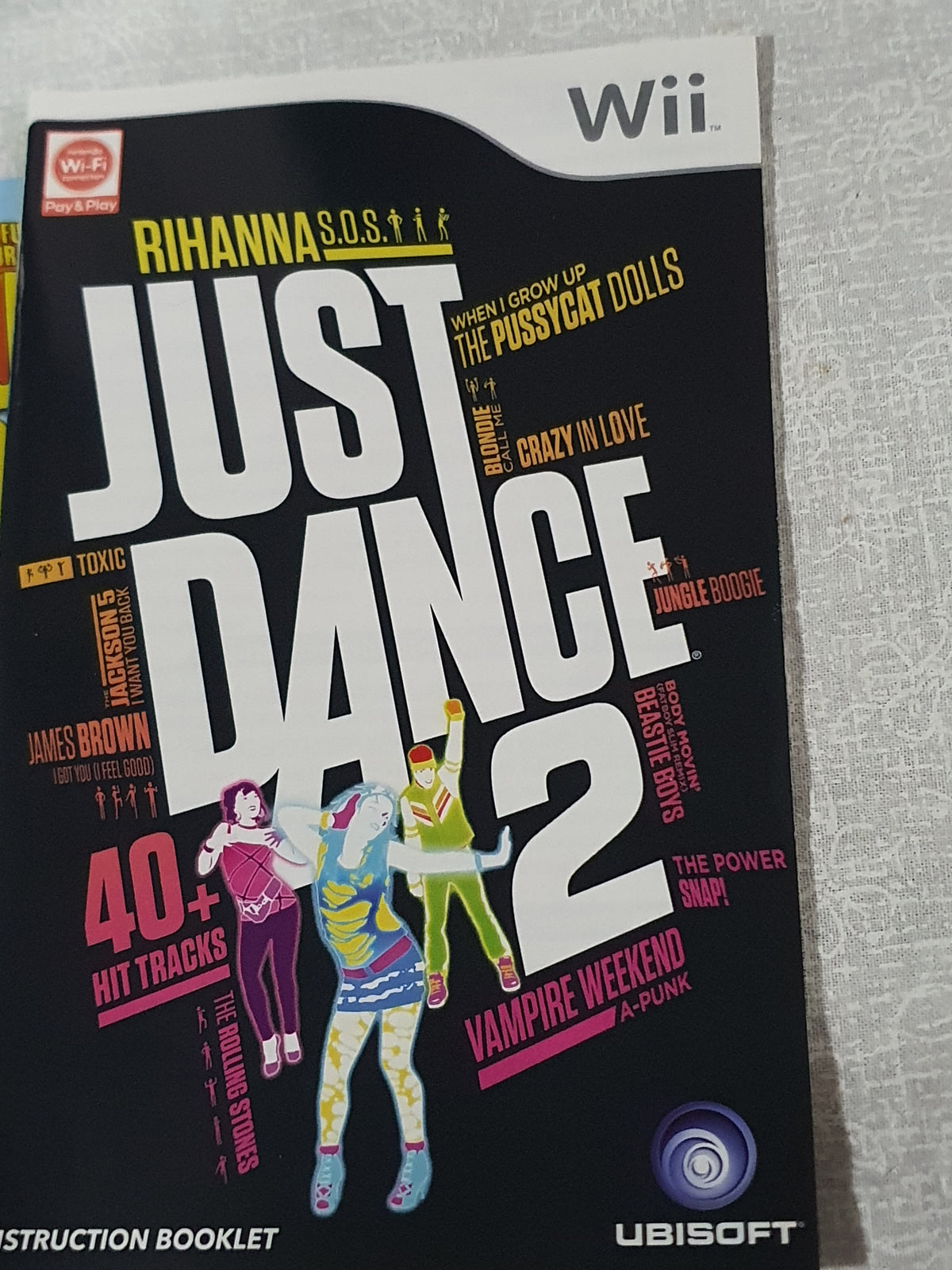 Just Dance 2 Wii Nintendo 2010 Party Game Disc Very Good Tested Ubisoft Sequel Rhythm Music Family Fun Collector Edition Complete Original Case