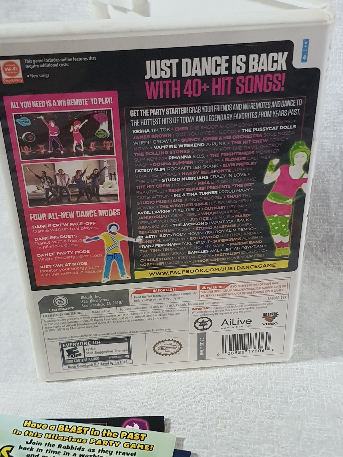Just Dance 2 Wii Nintendo 2010 Party Game Disc Very Good Tested Ubisoft Sequel Rhythm Music Family Fun Collector Edition Complete Original Case
