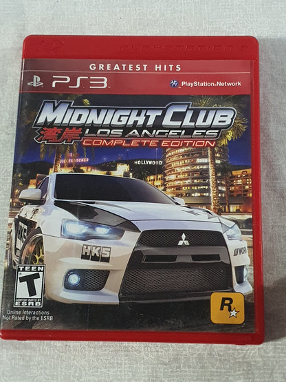 Midnight Club: Los Angeles Complete Edition PS3 Sony PlayStation 3 2009 Very Good