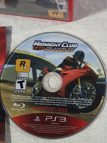 Midnight Club: Los Angeles Complete Edition PS3 Sony PlayStation 3 2009 Very Good