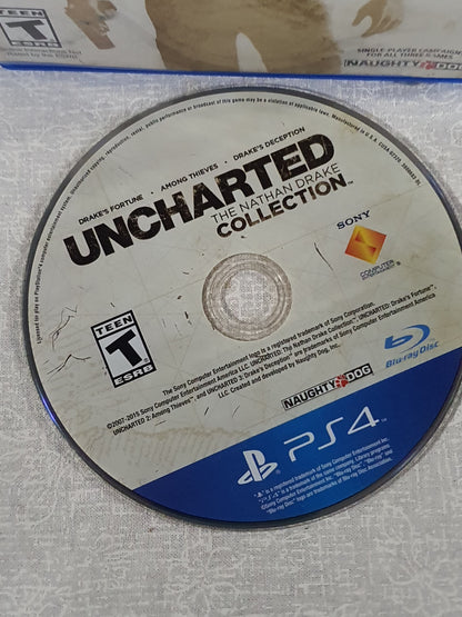Uncharted Nathan Drake Collection PS4 PlayStation 4 Complete 2015 Disc Good Tested Collector Trilogy Remastered Naughty Dog Original Case Action