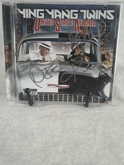 Ying Yang Twins United State Of Atlanta CD Signed Album 2005 Crunk Hip Hop Collector Autographed TVT Original Pressing Southern Rap Classic