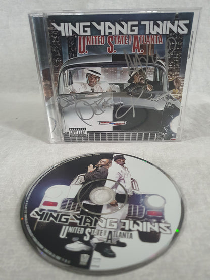 Ying Yang Twins United State Of Atlanta CD Signed Album 2005 Crunk Hip Hop Collector Autographed TVT Original Pressing Southern Rap Classic