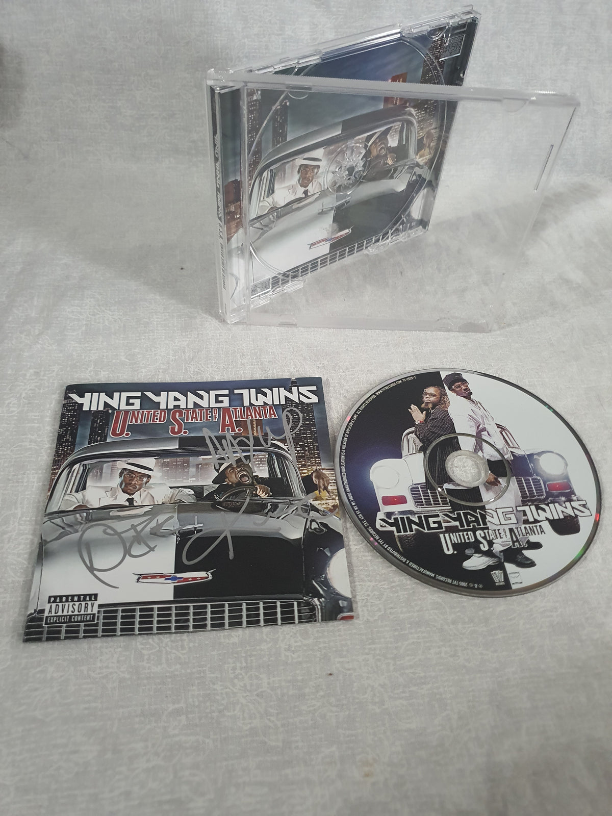 Ying Yang Twins United State Of Atlanta CD Signed Album 2005 Crunk Hip Hop Collector Autographed TVT Original Pressing Southern Rap Classic
