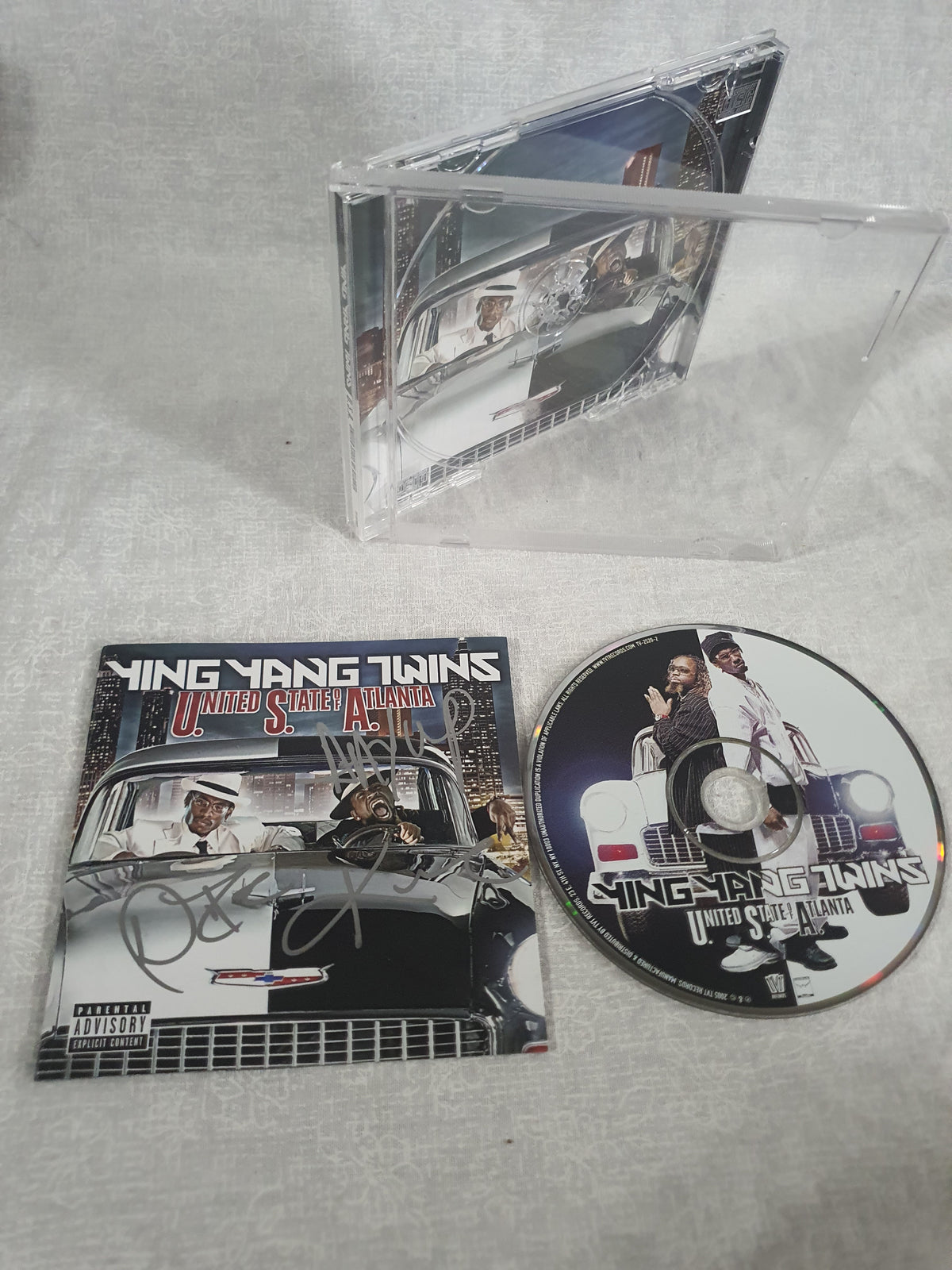 Ying Yang Twins United State Of Atlanta CD Signed Album 2005 Crunk Hip Hop Collector Autographed TVT Original Pressing Southern Rap Classic