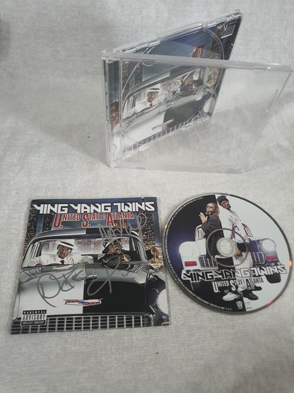 Ying Yang Twins United State Of Atlanta CD Signed Album 2005 Crunk Hip Hop Collector Autographed TVT Original Pressing Southern Rap Classic