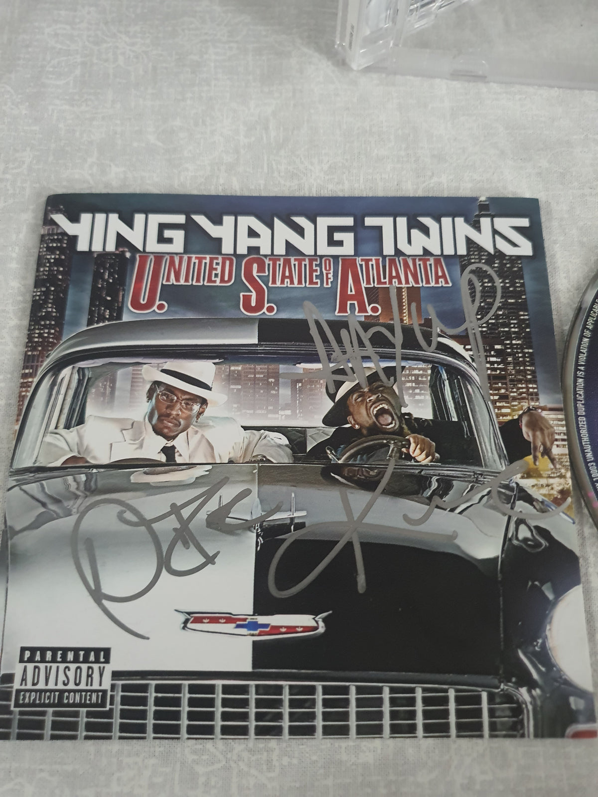 Ying Yang Twins United State Of Atlanta CD Signed Album 2005 Crunk Hip Hop Collector Autographed TVT Original Pressing Southern Rap Classic