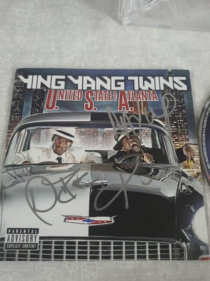 Ying Yang Twins United State Of Atlanta CD Signed Album 2005 Crunk Hip Hop Collector Autographed TVT Original Pressing Southern Rap Classic
