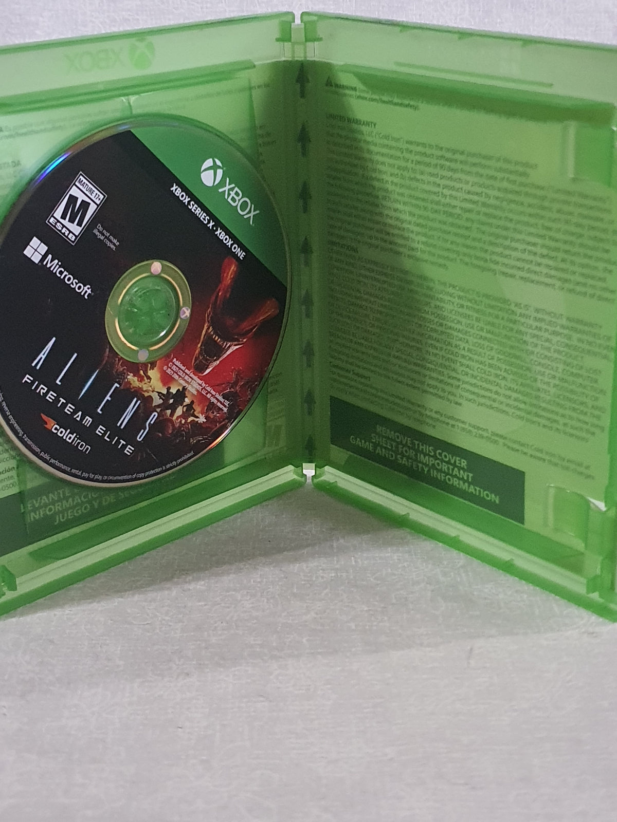 Aliens Fireteam Elite Xbox One Series X Game Very Good Tested Sci-Fi Shooter Complete Collector Cold Iron 2021 Co-op Survival Horror Original