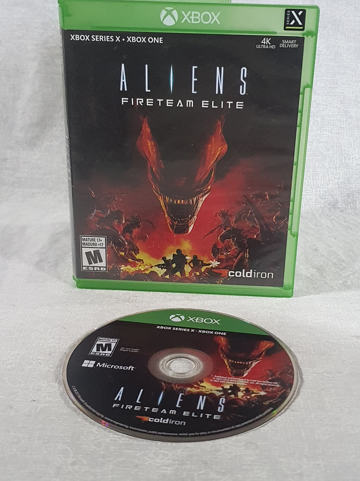 Aliens Fireteam Elite Xbox One Series X Game Very Good Tested Sci-Fi Shooter Complete Collector Cold Iron 2021 Co-op Survival Horror Original