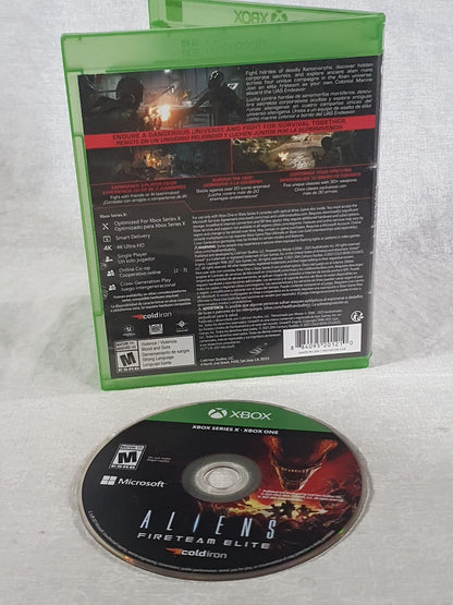 Aliens Fireteam Elite Xbox One Series X Game Very Good Tested Sci-Fi Shooter Complete Collector Cold Iron 2021 Co-op Survival Horror Original