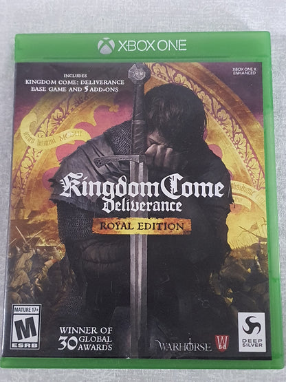 Kingdom Come Deliverance Royal Edition Microsoft Xbox One Complete Medieval Open World RPG Warhorse Very Good CIB Tested