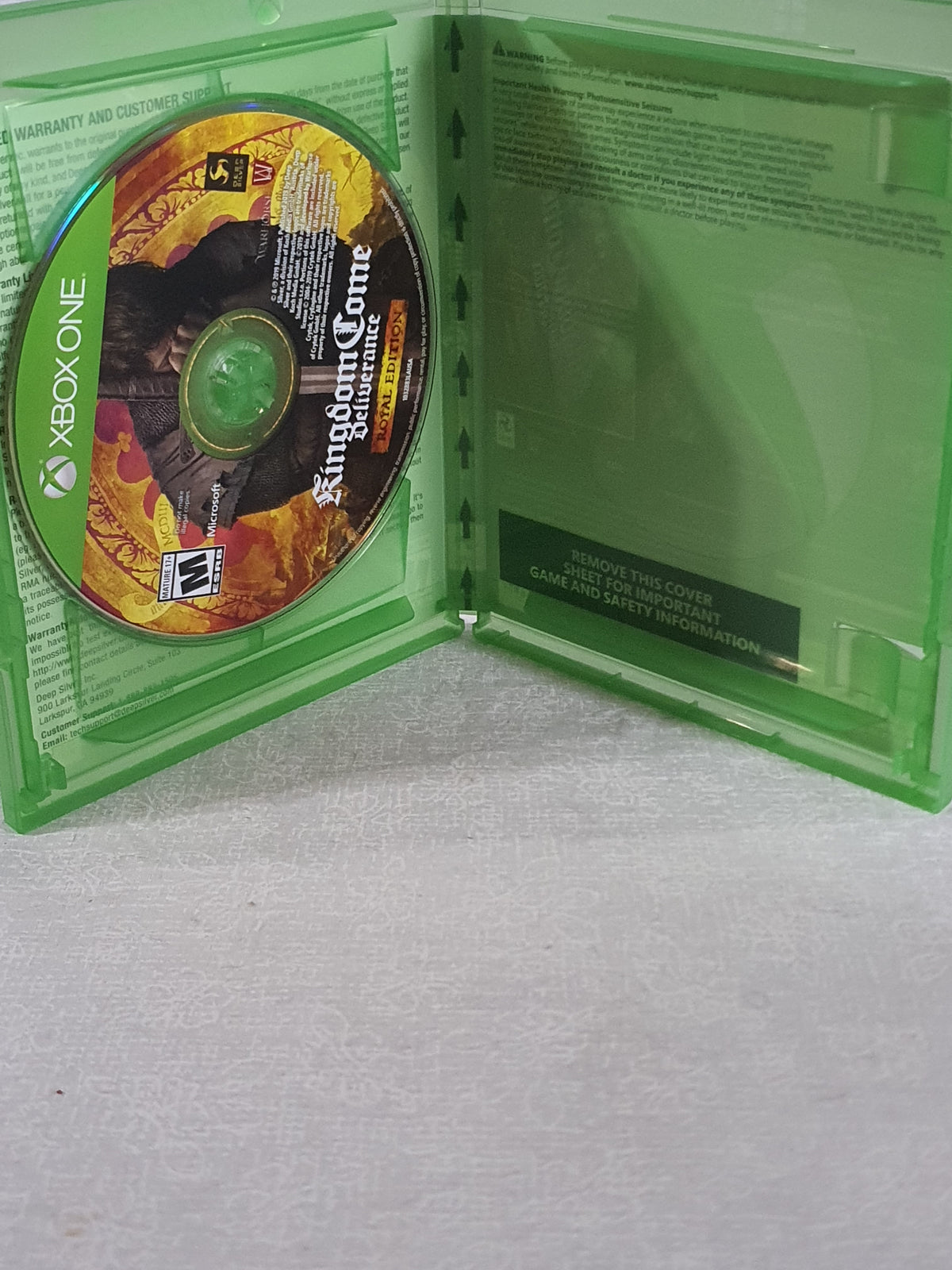 Kingdom Come Deliverance Royal Edition Microsoft Xbox One Complete Medieval Open World RPG Warhorse Very Good CIB Tested