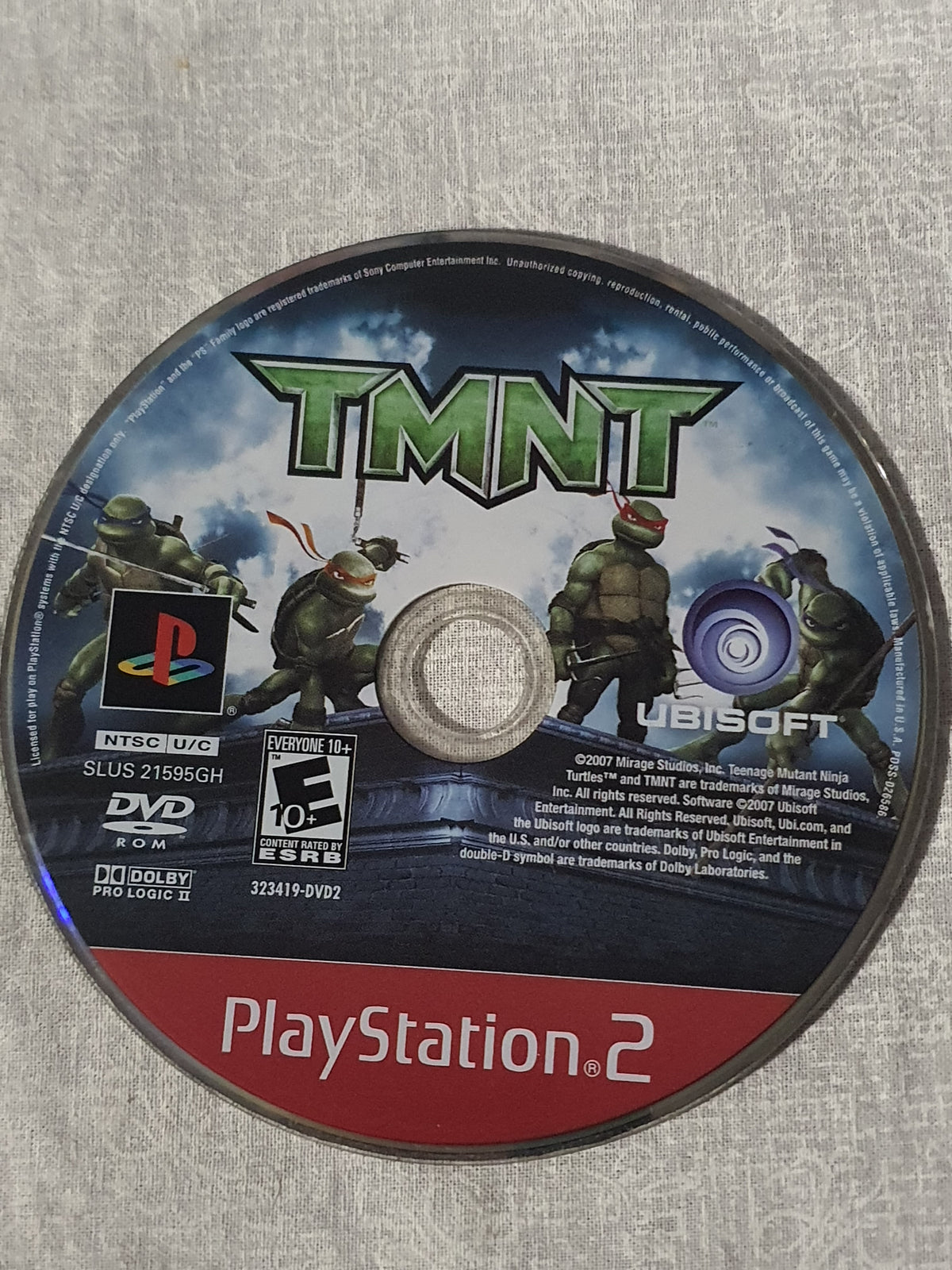 TMNT Teenage Mutant Ninja Turtles PS2 PlayStation 2 2007 Action Tested Very Good Complete Collector Ubisoft Movie Tie-In Original Game