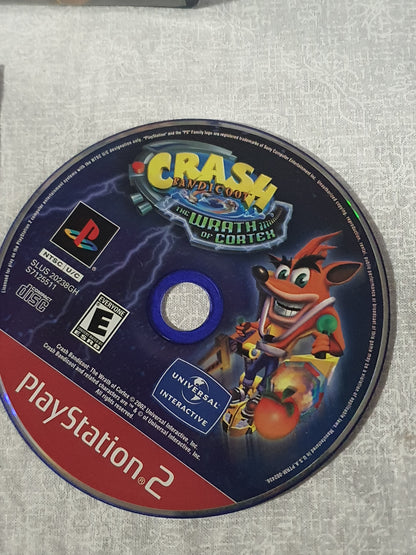 Crash Bandicoot Wrath Of Cortex PS2 PlayStation 2 2001 Platformer Tested Very Good Complete Collector Registration Card Original Classic