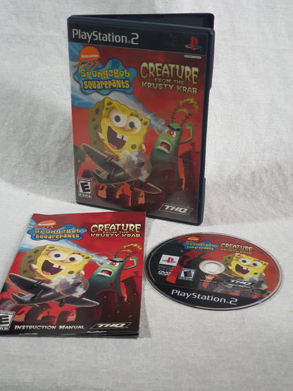 SpongeBob SquarePants: Creature from the Krusty Krab (Sony PlayStation 2, 2006) Complete CIB Tested Disc Very Good