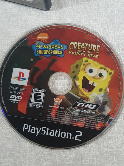 SpongeBob SquarePants: Creature from the Krusty Krab (Sony PlayStation 2, 2006) Complete CIB Tested Disc Very Good
