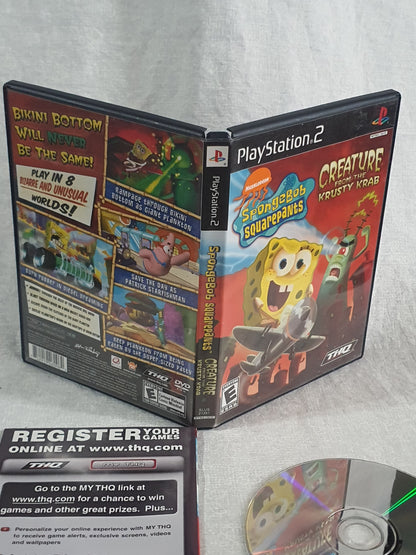 SpongeBob SquarePants: Creature from the Krusty Krab (Sony PlayStation 2, 2006) Complete CIB Tested Disc Very Good
