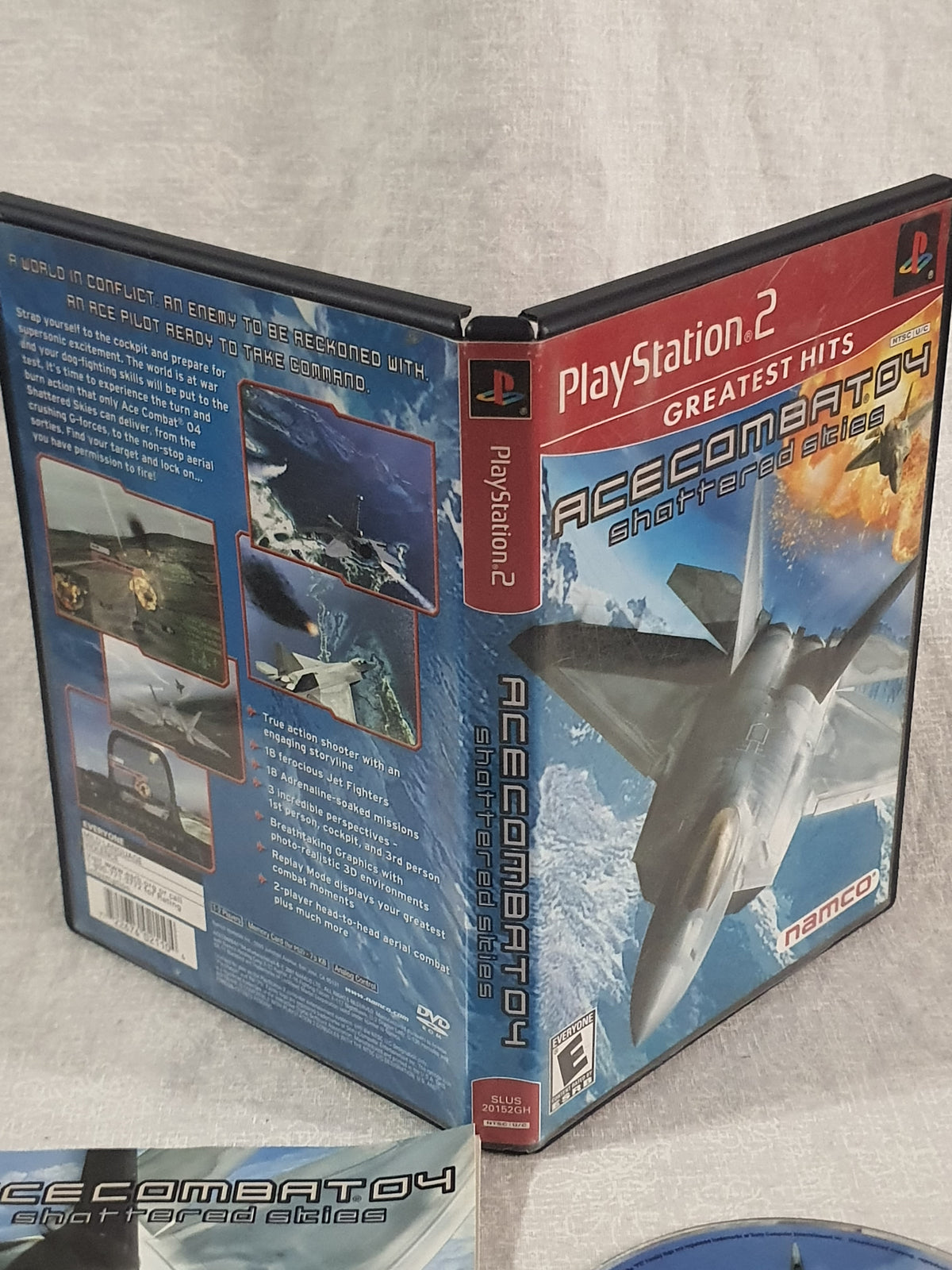 Ace Combat 4 Shattered Skies PS2 CIB W Reg Card Clean 2001 PlayStation 2 Tested Very Good Complete Collector Namco Original Flight Classic